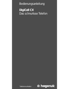 Bedienungsanleitung Hagenuk DigiCall CX Schnurlose telefon