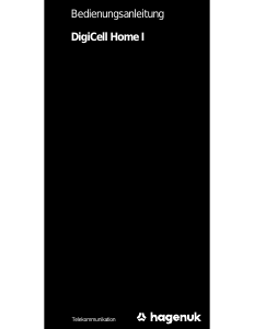 Bedienungsanleitung Hagenuk DigiCell Home I Schnurlose telefon