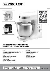 Manual SilverCrest IAN 317346 Batedeira com taça