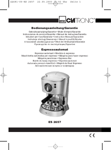 Manuál Clatronic ES 2657 Kávovar na espreso