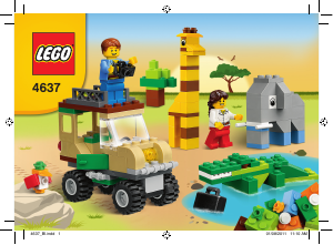 Handleiding Lego set 4637 Bricks and More Safari bouwset