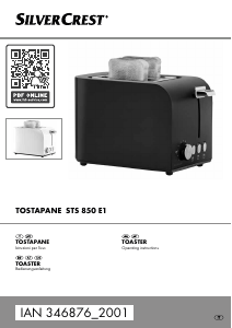 Manual SilverCrest IAN 346876 Toaster