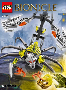 Manual de uso Lego set 70794 Bionicle Escorpión calavera