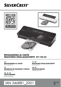 Manual SilverCrest IAN 346881 Máquina vácuo