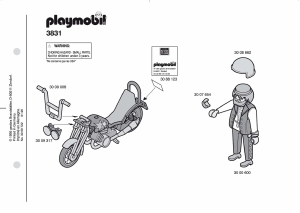 Mode d’emploi Playmobil set 3831 Outdoor Motard/Chopper