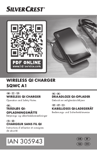 Manual SilverCrest IAN 305943 Wireless Charger