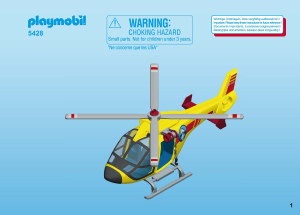 Mode d’emploi Playmobil set 5428 Outdoor Hélicoptère de secours en montagne