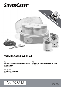 Vadovas SilverCrest IAN 298515 Jogurto gaminimo įrenginys