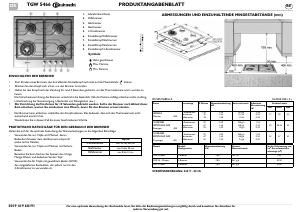 Bedienungsanleitung Bauknecht TGW 5466 IXL Kochfeld