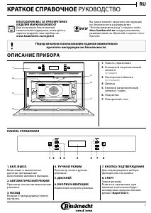 Руководство Bauknecht EMPR6 7645 PT Микроволновая печь
