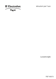 Manuale Electrolux-Rex RSF66070WR Lavastoviglie