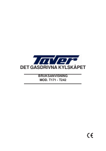 Bruksanvisning Taver T171 Kylskåp