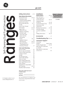 Manual GE C2S980SEM6SS Range