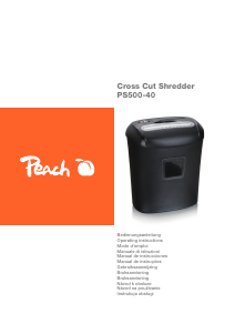 Mode d’emploi Peach PS500-40 Destructeur