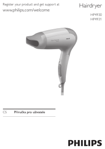 Manuál Philips HP4931 Salon Essential Vlasový vysoušeč