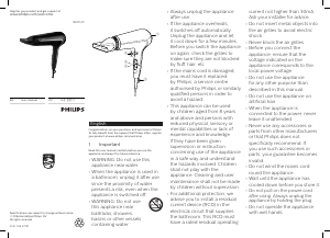Handleiding Philips BHD143 Haardroger