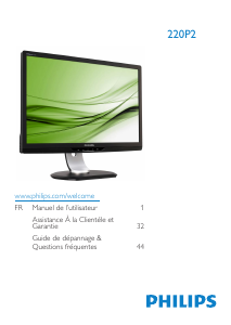 Mode d’emploi Philips 220P2EB Moniteur LED