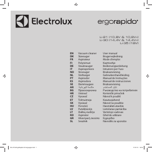 Manual Electrolux ZB3012 ErgoRapido Vacuum Cleaner