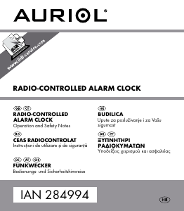 Manual Auriol IAN 284994 Ceas cu alarmă