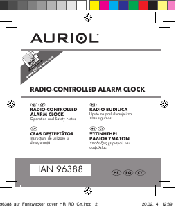 Manual Auriol IAN 96388 Ceas cu alarmă