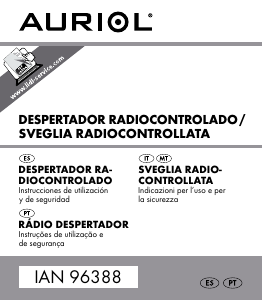 Manual Auriol IAN 96388 Despertador