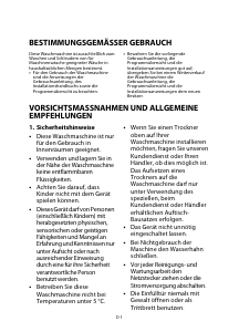 Bedienungsanleitung Bauknecht WA 74 SD A+++ Waschmaschine