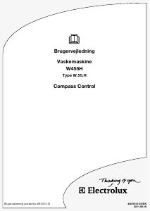 Brugsanvisning Electrolux W455H Vaskemaskine