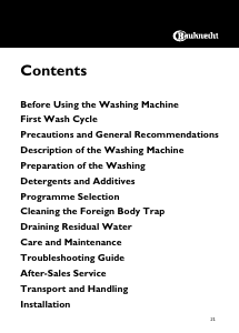 Manual Bauknecht WATS 5341 Washing Machine