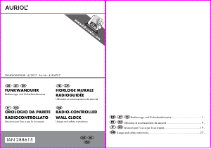 Mode d’emploi Auriol IAN 288615 Horloge