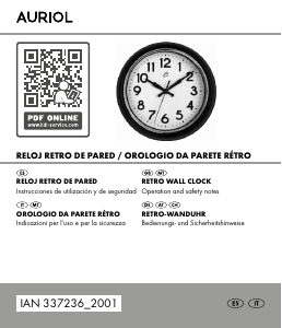 Manual de uso Auriol IAN 337236 Reloj
