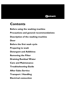 Manual Bauknecht WAI 2542/2 Washing Machine