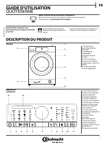 Mode d’emploi Bauknecht WAPC 88540 Lave-linge