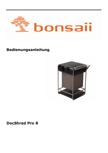 Bedienungsanleitung Bonsaii DocShred Pro 8 Aktenvernichter