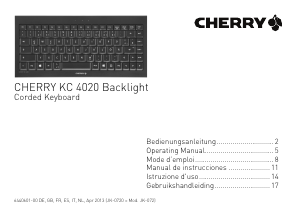 Handleiding Cherry KC 4020 Toetsenbord