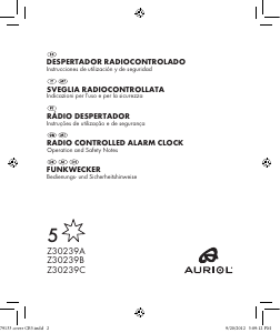 Manual de uso Auriol IAN 79133 Reloj