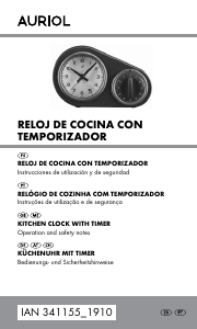 Manual de uso Auriol IAN 341155 Temporizador de cocina
