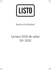 Mode d’emploi Listo DV 1010 Lecteur DVD