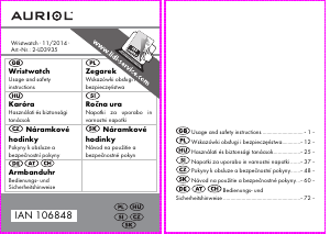 Manuál Auriol IAN 106848 Hodinky