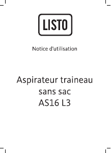 Mode d’emploi Listo AS16 L3 Aspirateur