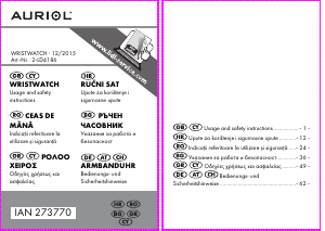 Manual Auriol IAN 273770 Ceas de mana