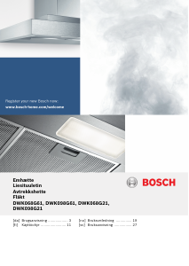 Bruksanvisning Bosch DWK068G61 Köksfläkt
