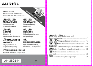 Manuál Auriol IAN 282644 Hodinky