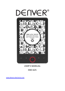 Handleiding Denver EBO-625 E-reader
