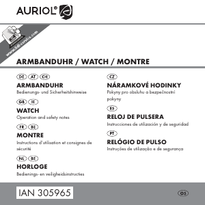 Manuál Auriol IAN 305965 Hodinky