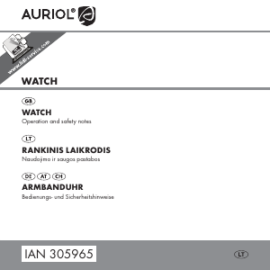 Vadovas Auriol IAN 305965 Rankinis laikrodis