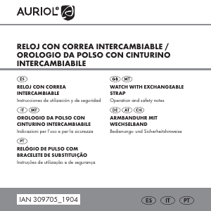 Manual Auriol IAN 309705 Relógio de pulso
