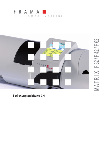 Bedienungsanleitung Frama Matrix F32 Frankiermaschine