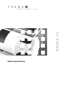 Bedienungsanleitung Frama Matrix F2 Frankiermaschine