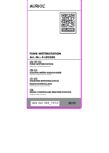 Manuale Auriol IAN 341189 Stazione meteorologica