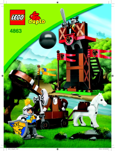 Manual Lego set 4863 Duplo Sentry and catapult